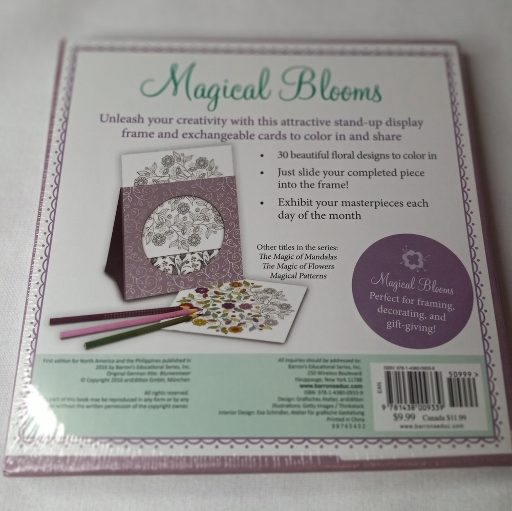 Floral Coloring Set & Frame - Picture 2 of 2